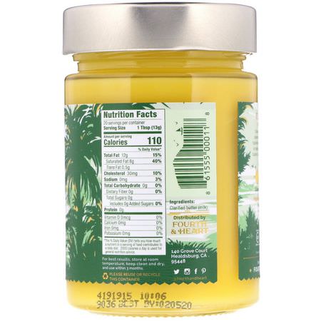 4th & Heart, Ghee Clarified Butter, Grass-Fed, Original Recipe, 9 oz (255 g):السمن ,الخل