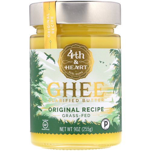4th & Heart, Ghee Clarified Butter, Grass-Fed, Original Recipe, 9 oz (255 g) فوائد
