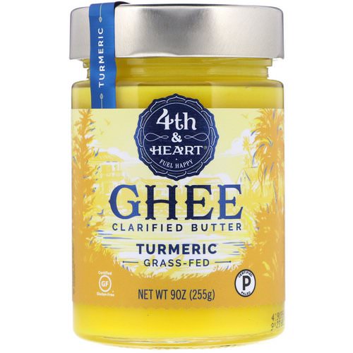 4th & Heart, Ghee Clarified Butter, Grass-Fed, Turmeric, 9 oz (255 g) فوائد