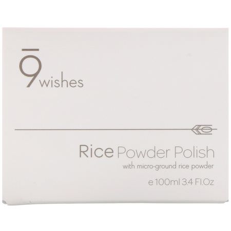 9Wishes, Rice Powder Polish, 3.4 fl oz (100 ml):الدعك, المقشرات