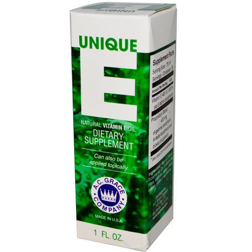 A.C. Grace Company, Unique E, Natural Vitamin E Oil, 1 fl oz فوائد