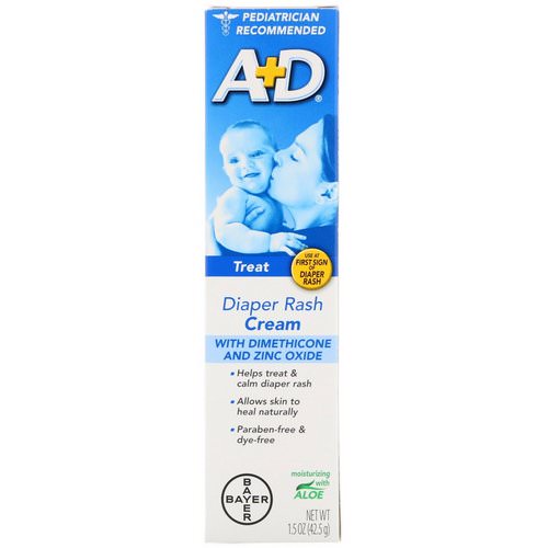 A+D, Diaper Rash Cream with Dimethicone and Zinc Oxide, 1.5 oz (42.5 g) فوائد