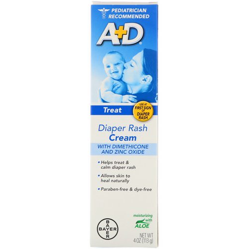 A+D, Diaper Rash Cream with Dimethicone and Zinc Oxide, 4 oz (113 g) فوائد