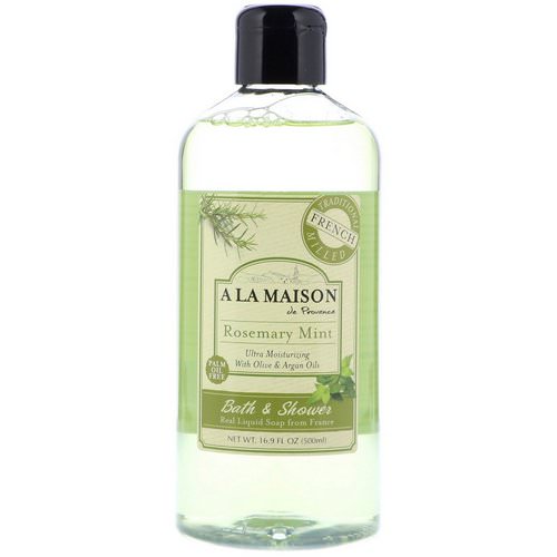 A La Maison de Provence, Bath & Shower Liquid Soap, Rosemary Mint, 16.9 fl oz (500 ml) فوائد