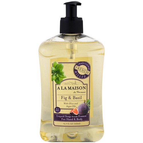 A La Maison de Provence, Hand and Body Liquid Soap, Fig and Basil, 16.9 fl oz (500 ml) فوائد
