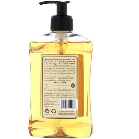A La Maison de Provence, Hand & Body Liquid Soap, Honeysuckle, 16.9 fl oz (500 ml):جل الاستحمام, غس,ل الجسم