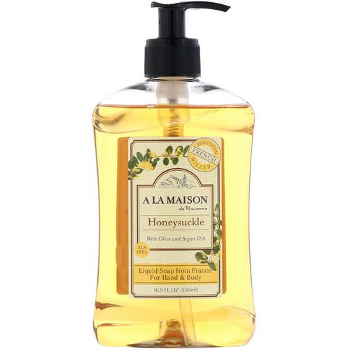 A La Maison de Provence, Hand & Body Liquid Soap, Honeysuckle, 16.9 fl oz (500 ml) فوائد