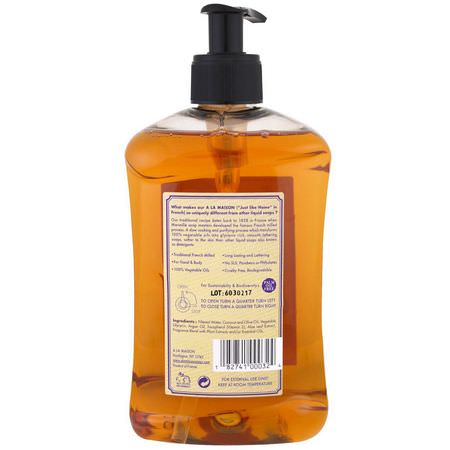 A La Maison de Provence, Hand & Body Liquid Soap, Lavender Aloe, 16.9 fl oz (500 ml):جل الاستحمام, غس,ل الجسم