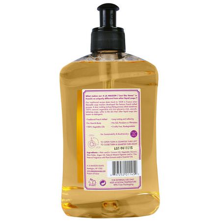 A La Maison de Provence, Hand & Body Liquid Soap, Rose Lilac, 16.9 fl oz (500 ml):جل الاستحمام, غس,ل الجسم