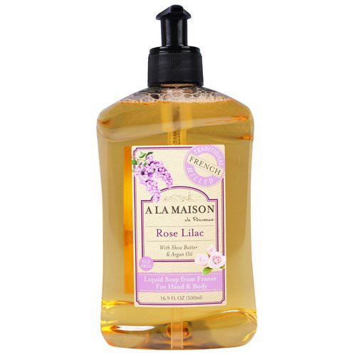 A La Maison de Provence, Hand & Body Liquid Soap, Rose Lilac, 16.9 fl oz (500 ml) فوائد