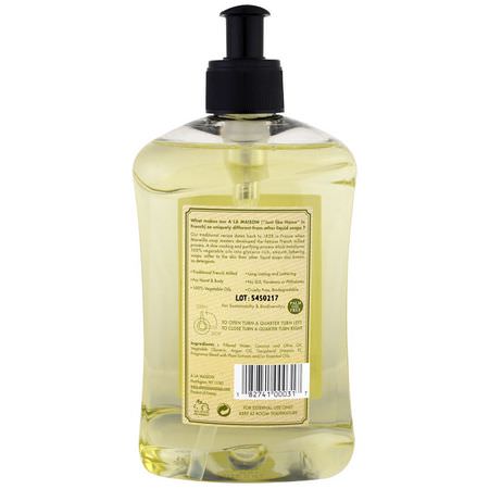 A La Maison de Provence, Hand & Body Liquid Soap, Rosemary Mint, 16.9 fl oz (500 ml):جل الاستحمام, غس,ل الجسم