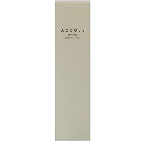 Accoje, Reviving, Sleeping Pack, 130 ml:مرطب لل,جه, العناية بالبشرة