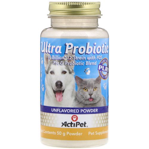 Actipet, Ultra Probiotic, For Dogs and Cats, Unflavored Powder, 50 g فوائد