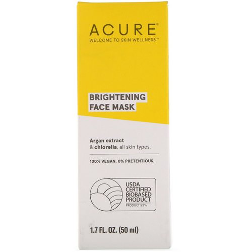 Acure, Brightening Face Mask, 1.7 fl oz (50 ml) فوائد