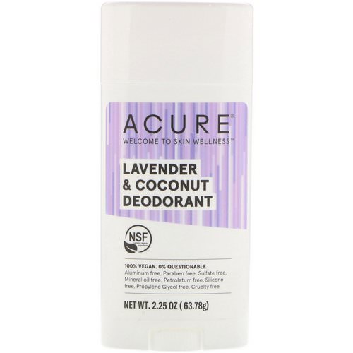 Acure, Deodorant, Lavender & Coconut, 2.25 oz (63.78 g) فوائد
