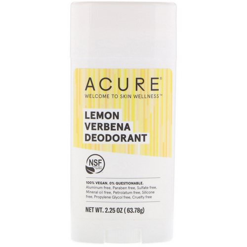 Acure, Deodorant, Lemon Verbena, 2.25 oz (63.78 g) فوائد