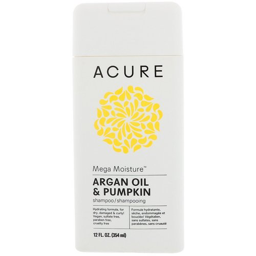 Acure, Mega Moisture Shampoo, Argan Oil & Pumpkin, 12 fl oz (354 ml) فوائد