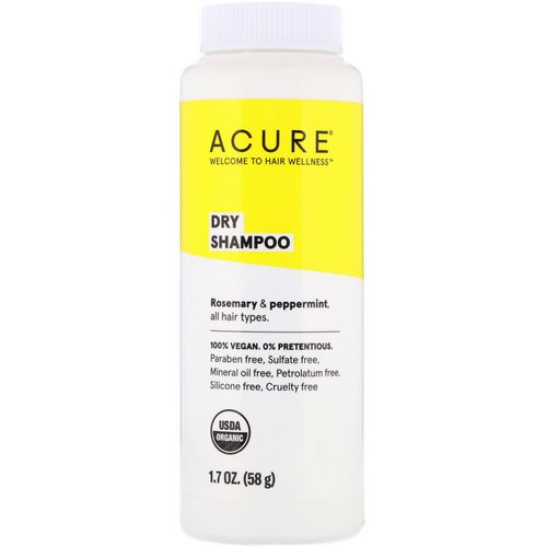 Acure, Dry Shampoo, Rosemary & Peppermint, 1.7 oz (58 g) فوائد