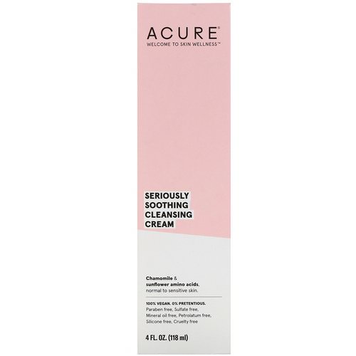Acure, Seriously Soothing Cleansing Cream, 4 fl oz (118 ml) فوائد