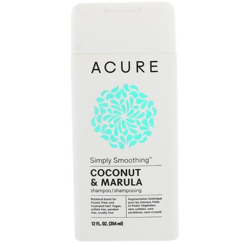 Acure, Simply Smoothing Shampoo, Coconut & Marula, 12 fl oz (354 ml) فوائد