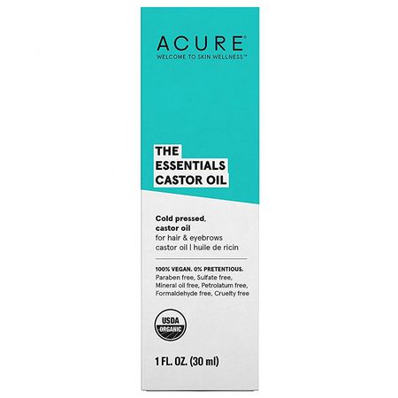 Acure, The Essentials Castor Oil, 1 fl oz (30 ml):الخر,ع, زي,ت التدليك