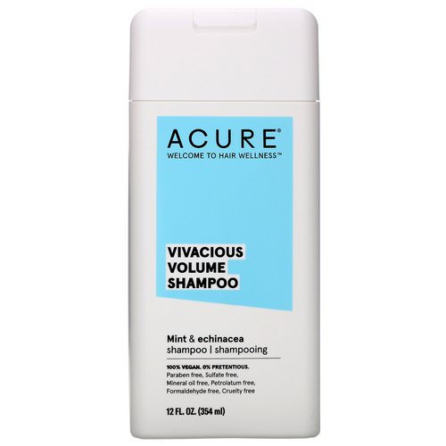 Acure, Vivacious Volume Shampoo, Mint & Echinacea, 12 fl oz (354 ml) فوائد
