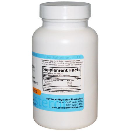 Advance Physician Formulas, Beta Sitosterol, 400 mg, 90 Capsules:العشبية, المعالجة المثلية