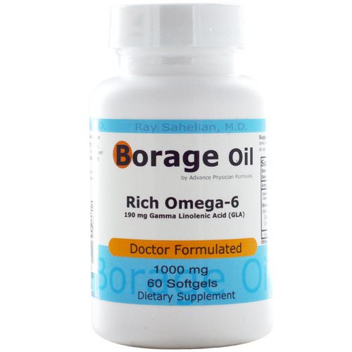 Advance Physician Formulas, Borage Oil, 1000 mg, 60 Softgels فوائد