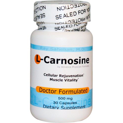 Advance Physician Formulas, L-Carnosine, 500 mg, 30 Capsules فوائد