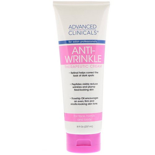 Advanced Clinicals, Anti-Wrinkle Therapeutic Cream, 8 fl oz (237 ml) فوائد