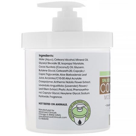 Advanced Clinicals, Coconut Oil Moisturizing Cream, 16 oz (454 g):ج,ز الهند للعناية بالبشرة, الجمال