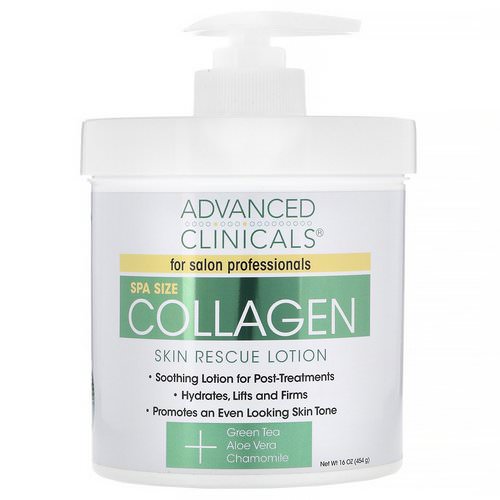 Advanced Clinicals, Collagen, Skin Rescue Lotion, 16 oz (454 g) فوائد