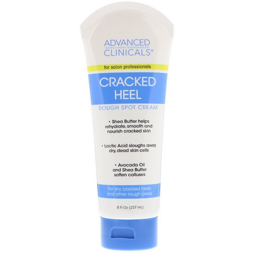 Advanced Clinicals, Cracked Heel, Rough Spot Cream, 8 fl oz (237 ml) فوائد