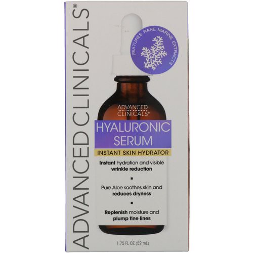Advanced Clinicals, Hyaluronic Serum, Instant Skin Hydrator, 1.75 fl oz (52 ml) فوائد