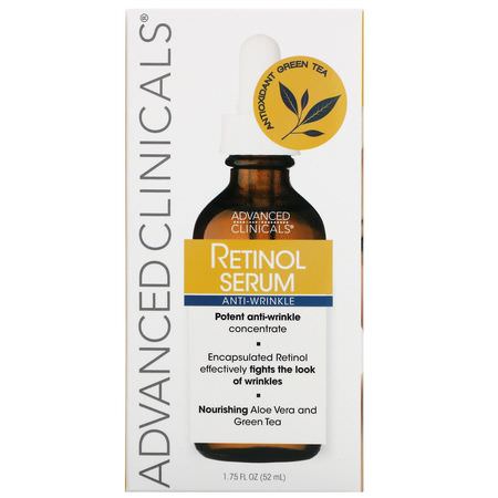 Advanced Clinicals, Retinol Serum, Anti-Wrinkle, 1.75 fl oz (52 ml):ريتين,ل, فيرمينغ