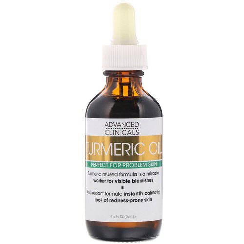 Advanced Clinicals, Turmeric Oil, Perfect for Problem Skin, 1.8 fl oz (53 ml) فوائد