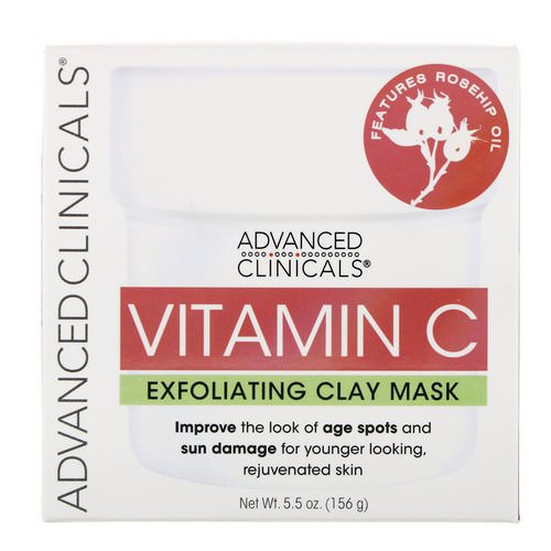 Advanced Clinicals, Vitamin C, Exfoliating Clay Mask, 5.5 oz (156 g) فوائد