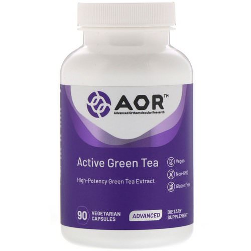 Advanced Orthomolecular Research AOR, Active Green Tea, 90 Vegetarian Capsules فوائد