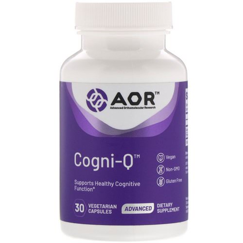 Advanced Orthomolecular Research AOR, Cogni-Q, 30 Vegetarian Capsules فوائد