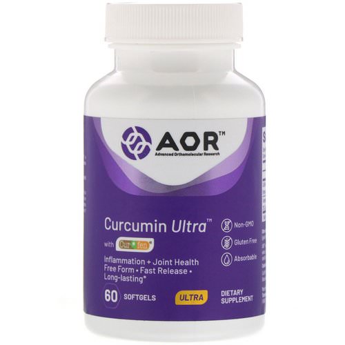 Advanced Orthomolecular Research AOR, Curcumin Ultra with CurQfen, 60 Softgels فوائد