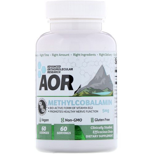 Advanced Orthomolecular Research AOR, Methylcobalamin, 5 mg, 60 Lozenges فوائد