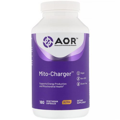 Advanced Orthomolecular Research AOR, Mito-Charger, 180 Vegetarian Capsules فوائد