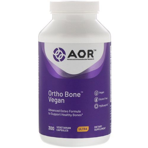 Advanced Orthomolecular Research AOR, Ortho Bone Vegan, 300 Vegetarian Capsules فوائد