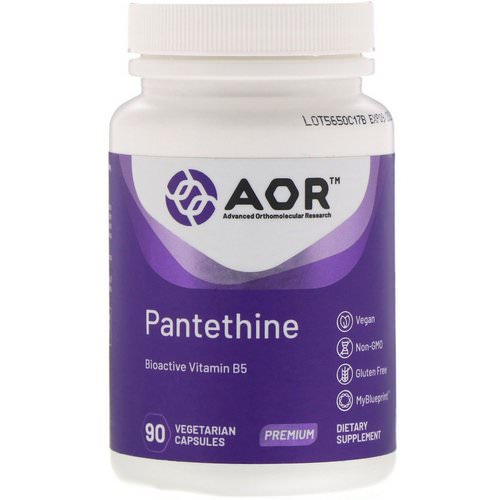Advanced Orthomolecular Research AOR, Pantethine, 90 Vegetarian Capsules فوائد