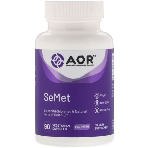 Advanced Orthomolecular Research AOR, SeMet, 90 Vegetarian Capsules فوائد