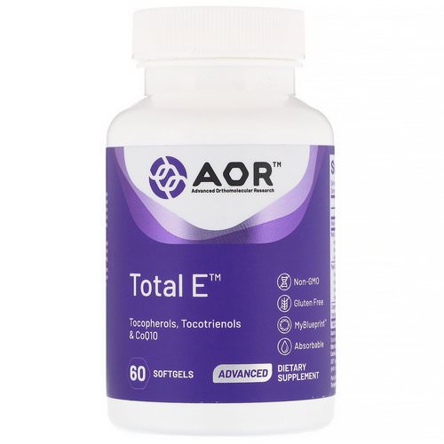 Advanced Orthomolecular Research AOR, Total E, 60 Softgels فوائد
