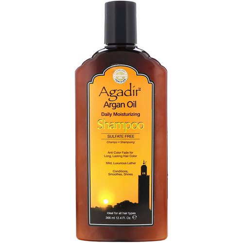 Agadir, Argan Oil, Daily Moisturizing Shampoo, Sulfate Free, 12.4 fl oz (366 ml) فوائد