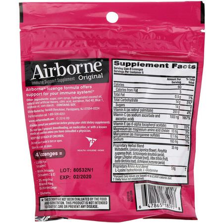 AirBorne, Blast of Vitamin C, Berry, 20 Individually Wrapped Lozenges:الإنفل,نزا ,السعال