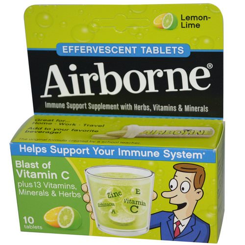 AirBorne, Blast of Vitamin C, Lemon-Lime, 10 Effervescent Tablets فوائد