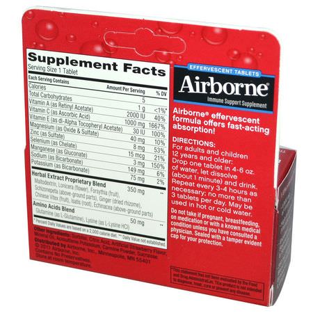 AirBorne, Blast of Vitamin C, Very Berry, 10 Effervescent Tablets:الأنفل,نزا ,السعال